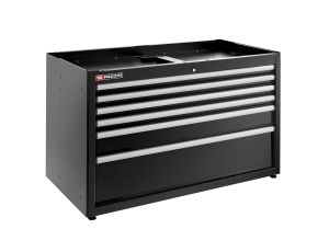 Facom - Szafka niska Jetline+, podwójna, 6 szuflad, czarna - JLS3-MBD6TBS