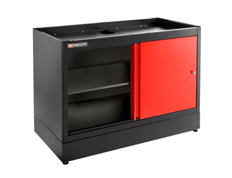 Facom - Szafka niska Jetline+, podwójna z drzwiami pełnymi, czerwona - JLS3-MBDPP