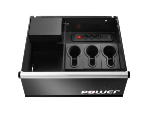 Facom - Szafka niska Jetline+, z szufladą zasilającą, czerwona - JLS3-MBSPOWER