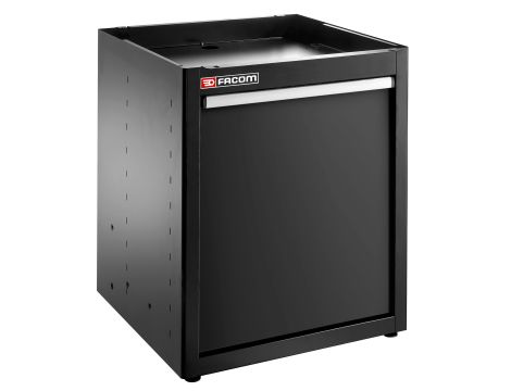 Facom - Szafka niska Jetline+, z wysuwaną szufladą na odpady, czarna - JLS3-MBSSERBS