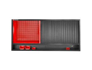 Facom - Szafka wisząca Jetline+, potrójna zamykana z roletą, czerwona - JLS3-MHTR