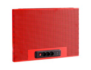 Facom - Połowa panelu do zawieszania na ścianie Jetline+, 1 moduł + zestaw gniazdek i USB, czerwony - JLS3-PPAV1USB