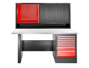 Facom - Stół warsztatowy 2182 mm, blat metalowy, 7 szuflad, wysoki + szafka JLS3-MHTR - JLS3-2MS7DSCH