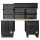 Facom - Zestaw mebli ROLL, 2175 mm, blat drewniany, czarny - RWS2-11BS