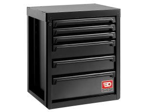 Facom - Szafka stojąca ROLL, 6 szuflad, czarna - RWS2-MBS6TBS