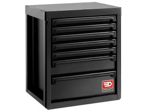 Facom - Szafka stojąca ROLL, 7 szuflad, czarna - RWS2-MBS7TBS