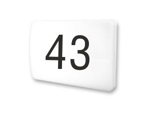 Oprawa numeryczna TWILIGHT LED 7W 550lm IP65 IK10 4000K z czujnikiem zmierzchu 230V biały / tworzywo sztuczne