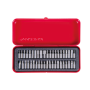 King Tony - ZESTAW BITÓW 1/4" 42cz. PŁASKIE 3 - 8mm, PH0 - PH3, PZ1 - PZ3, HEX 1,5 - 10mm, TORX T6 - T40, KWADRAT R0 - R3, KASETA - 1042CQ - 3