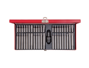 King Tony - ZESTAW BITÓW 10mm 43cz. Z UCHWYTEM UDAROWYM 414710M, HEX 4 - 12mm, TORX T20 - T60, SPLINE 5 - 12mm, KASETA - 1043CQ - image 2
