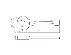 King Tony - KLUCZ PŁASKI 100mm DO POBIJANIA - 10A0-A0 - image 2