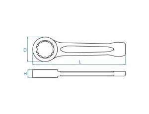 King Tony - KLUCZ OCZKOWY 30mm DO POBIJANIA - 10B0-30 - image 2