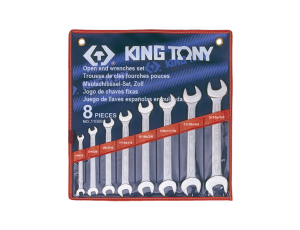 King Tony - ZESTAW KLUCZY PŁASKICH calowych 1/4 - 7/8