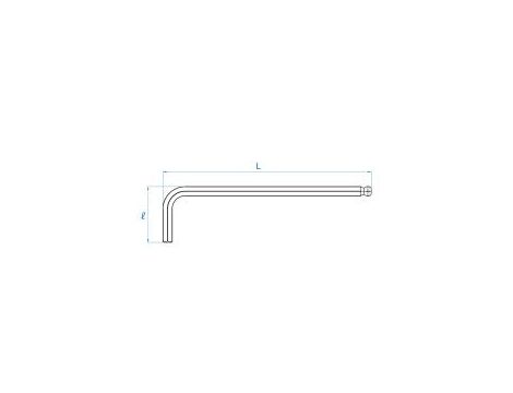King Tony - IMBUS DŁUGI HEX Z KULKĄ CALOWY 1/8" x 93mm - 113004SR - 2