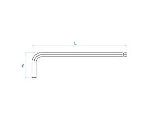 King Tony - IMBUS DŁUGI HEX Z KULKĄ CALOWY 7/32