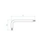 King Tony - KLUCZ TYPU "L" SPLINE M5 x 83mm - 114605MR - 3