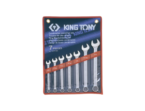 King Tony - ZESTAW KLUCZY PŁASKO-OCZKOWYCH CALOWYCH 3/8 - 3/4