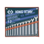 King Tony - ZESTAW KLUCZY PŁASKO-OCZKOWYCH 12cz. 8 - 22mm, ETUI - 1212MR - 2