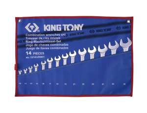 King Tony - ZESTAW KLUCZY PŁASKO-OCZKOWYCH CALOWYCH 3/8