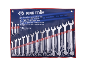 King Tony - ZESTAW KLUCZY PŁASKO-OCZKOWYCH CALOWYCH 1/4