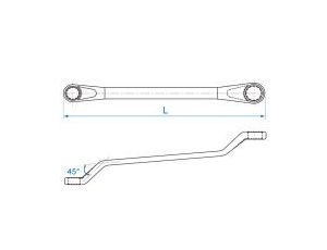 King Tony - KLUCZ OCZKOWY ODGIĘTY 45° 8 x 10mm - 19600810 - image 2