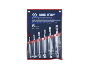 King Tony - ZESTAW KLUCZY NASADOWYCH PRZEGUBOWYCH 6cz. 8 - 19mm - 1A06MR