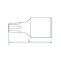 King Tony - NASADKA 1/4" Z KOŃCÓWKĄ TORX T8 x 25mm - 201308X - 3