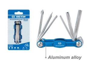 King Tony - SCYZORYK ROWEROWY 6 cz. HEX H3 - H6, KRZYŻAK PH2, PŁASKI 5.0 Z ALUMINIUM - 20306PR