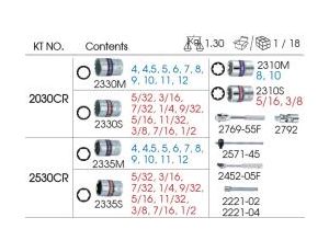 King Tony - ZESTAW NASADEK 1/4