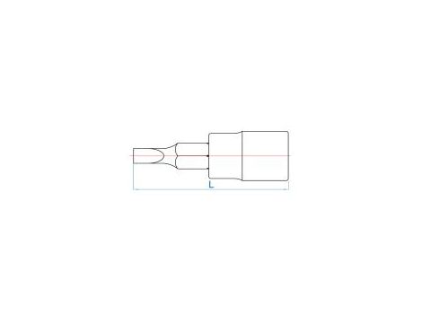 King Tony - NASADKA 1/4" Z KOŃCÓWKĄ PŁASKĄ 4,0 x 0,8 x 37mm - 203204 - 2