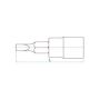 King Tony - NASADKA 1/4" Z KOŃCÓWKĄ PŁASKĄ 5,5 x 1,0 x 37mm - 203255 - 3