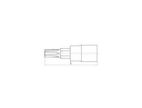 King Tony - NASADKA 1/4" Z KOŃCÓWKĄ TORX Z OTWOREM T20 x 37mm - 203720 - 2