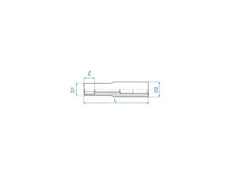 King Tony - NASADKA DŁUGA GWIAZDKOWA 1/4" E-TORX E6 x 50mm, Cr-V - 227506M - 2