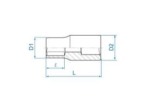 King Tony - NASADKA KRÓTKA GWIAZDKOWA 1/4