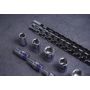 King Tony - ZESTAW NASADEK 1/4" 9cz. KRÓTKIE, 6-kąt. 4 - 13mm, SZYNA - 2509MR - 5