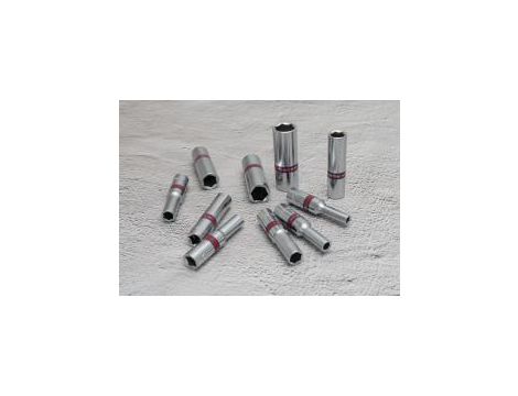 King Tony - ZESTAW NASADEK CALOWYCH 1/4" 10cz. DŁUGIE 6-kąt. 5/32 - 1/2" KASETA - 2510SR - 4