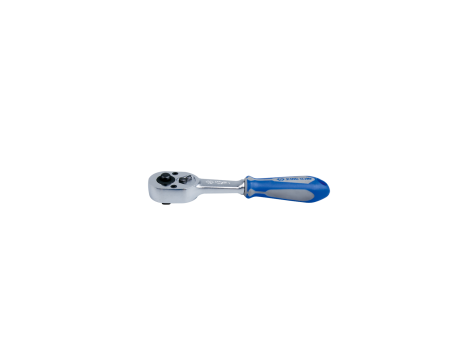 King Tony - GRZECHOTKA Z PRZYCISKIEM 1/4" 24 ZĘBY 130mm UCHWYT GUMOWY, BLOKADA - 2771-55G