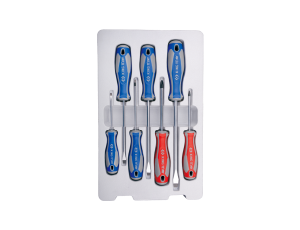 King Tony - ZESTAW WKRĘTAKÓW 7 cz. KRZYŻAK PH No.1 x 80, No.2 x 100, PŁASKIE 3 x 75, 4 x 100, 5,5 x 125, 6,5 x 150, 8 x 175 - 30117MR