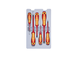 King Tony - ZESTAW WKRĘTAKÓW IZOLOWANYCH 6 cz. KRZYŻAK PH No.0, No.2, No.3, PŁASKIE 3 x 75, 4 x 100, 6,5 x 150 - 30606MR