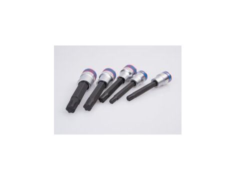 King Tony - ZESTAW NASADEK RIBE 3/8" + 1/2" 5cz. M7 - M13, SZYNA, - 3105PR - 3