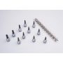 King Tony - ZESTAW NASADEK 3/8" TORX Z OTWOREM 11cz. T8 - T50, SZYNA, - 3131PR8 - 4