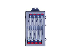 King Tony - ZESTAW WKRĘTAKÓW PRECYZYJNYCH 8cz. PŁASKIE 1,0 - 4,0 x 75mm, PUDEŁKO - 32218MR