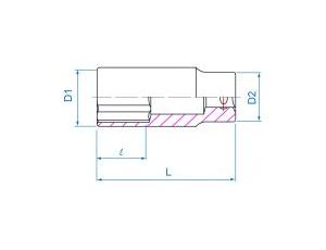 King Tony - NASADKA DŁUGA 3/8