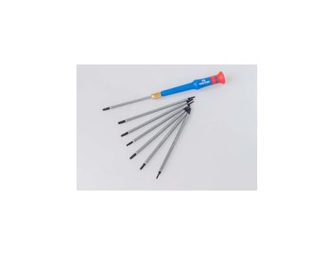 King Tony - ZESTAW WKRĘTAKÓW PRECYZYJNYCH 7cz., 7 KOŃCÓWEK DWUSTRONNYCH KRZYŻAK PH, PŁASKIE, TORX - 32607MR - 2