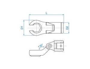 King Tony - KLUCZ NASADOWY PRZEGUBOWY 3/8