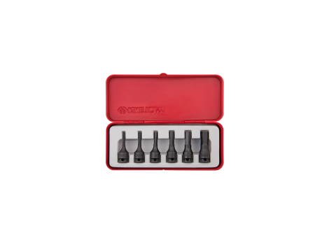 King Tony - ZESTAW NASADEK UDAROWYCH 3/8" Z KOŃCÓWKĄ HEX 6cz. 4 - 12mm, KASETA - 3406MP