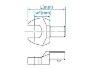 King Tony - GŁOWICA DO KLUCZA DYNAMOMETRYCZNEGO 9x12mm Z KLUCZEM PŁASKIM 9mm - 34501109M