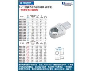 King Tony - GŁOWICA DO KLUCZA DYNAMOMETRYCZNEGO 9x12mm Z KLUCZEM OCZKOWYM 5/8