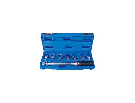 King Tony - KLUCZ DYNAMOMETRYCZNY 9x12mm 1/4" 4 - 20Nm Z ZESTAWEM WYMIENNYCH GŁOWIC PŁASKICH I OCZKOWYCH 10,13,17mm, WALIZKA - 345102D08MR