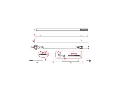 King Tony - KLUCZ DYNAMOMETRYCZNY 1", 500 - 2500 Nm, MOLETOWANY UCHWYT - 34862-3FF - 4