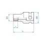 King Tony - NASADKA UDAROWA GWIAZDKOWA 3/8" E-TORX E12 x 32mm - 357512M - 3